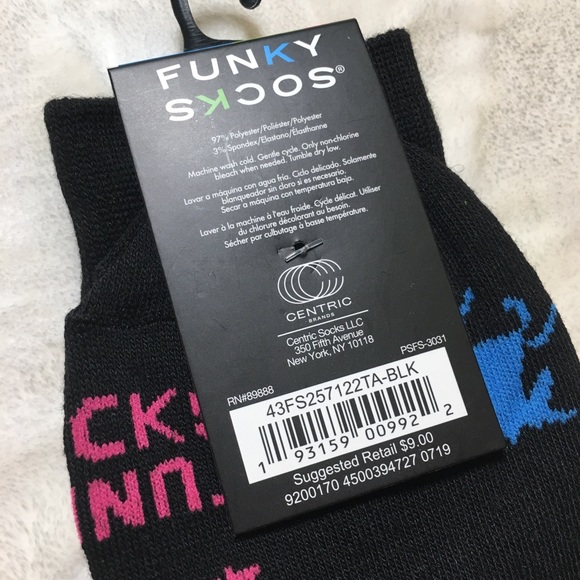 3/$20 NWT Unicorn print Funky Socks pink blue fun - Picture 4 of 4